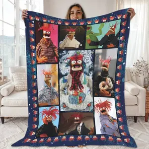 Pepe The King Prawn,The Muppet Show Blanket Funny Meme Pepe Muppet Fleece Blanket,Perfect for Use on a Camping Sofa Bed Or in an Office Setting, Ideal for All Seasons As a Gift