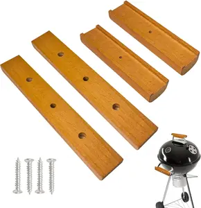 2 count Weber Grill Handle Replacement, Fits for 22.5" and 18.5" Weber Grills and WSM Made After 1979, Cherry  Weber Kettle Handle with Mounting Screws, Heat Resistant, BBQ