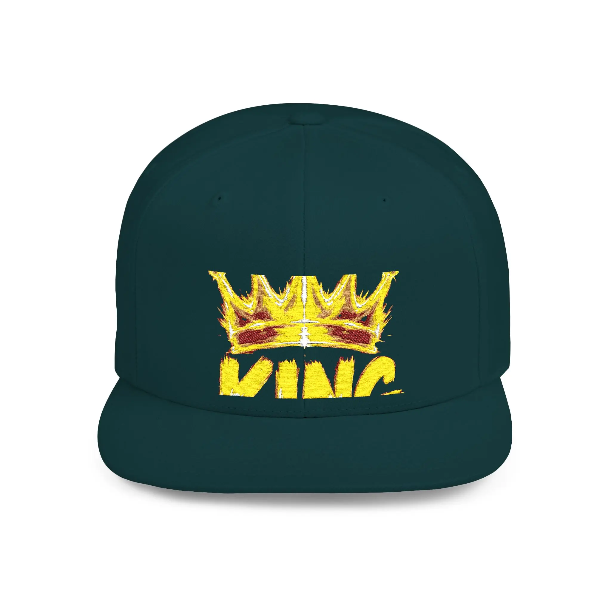 FRD King Crown Flat Bill Snapback | Black Gold Streetwear