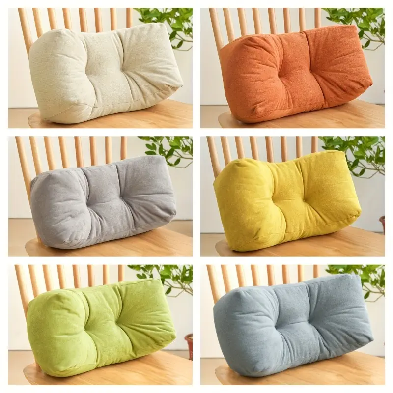 1 piece of a luxurious cushioned lumbar support pillow for naps, student lumbar support pillow, chair back cushion, waist pad, arm pillow, lumbar pillow, office prone sleeping pillow