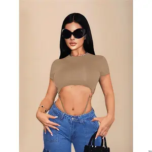 Summer Casual Activewear Bodysuit Piece In - All s SXY tiktok Women Hollow Out - One Versatile