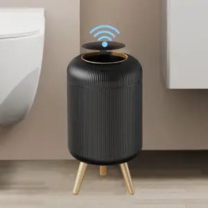 2.6 Gallon Smart Sensor Trash Can with Lid – Modern Touchless Automatic Garbage Bin with Odor Control – Sleek, Waterproof & Space-Saving Design for Bathroom, Kitchen, Bedroom, Office & More