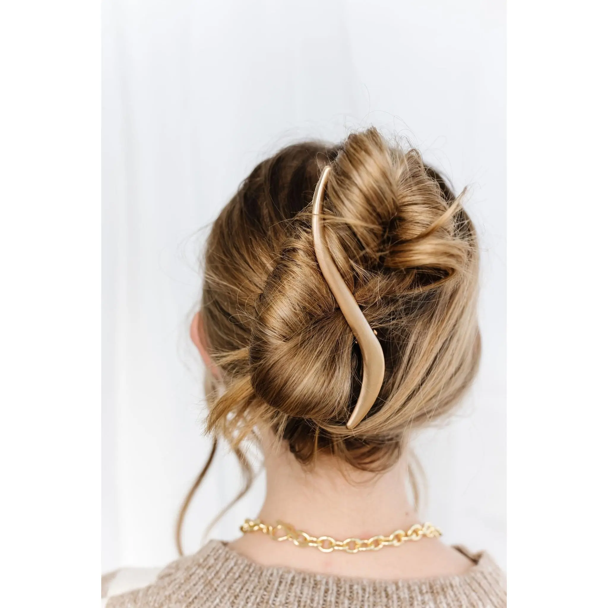 Slim Gold Alligator Claw Clip