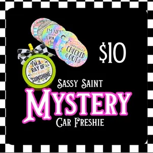 Sassy Saint MYSTERY Freshie-Premium Highly Scented Air Freshener for Car or Small Space Handmade Unique Design Long Lasting Fragrance 4-8 Weeks