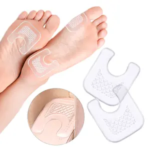 6pcs Foot Care Tool Gel Anti-Wear Foot Patch, Suitable For Anti-Wear Foot Patch For Cracked Foot Calluses, Can Be Used For Sports Shoes, High Heels, Etc., Reusable U-Shaped Pad Foot Patch, Soft And Comfortable, Suitable For Daily Use
