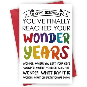 1PC Funny Birthday Old Years Card, Ideal for Birthday Greeting, Funny Gift, Humorous Card for Adults, Handmade Paper Card for Fun, Funny Dad Card