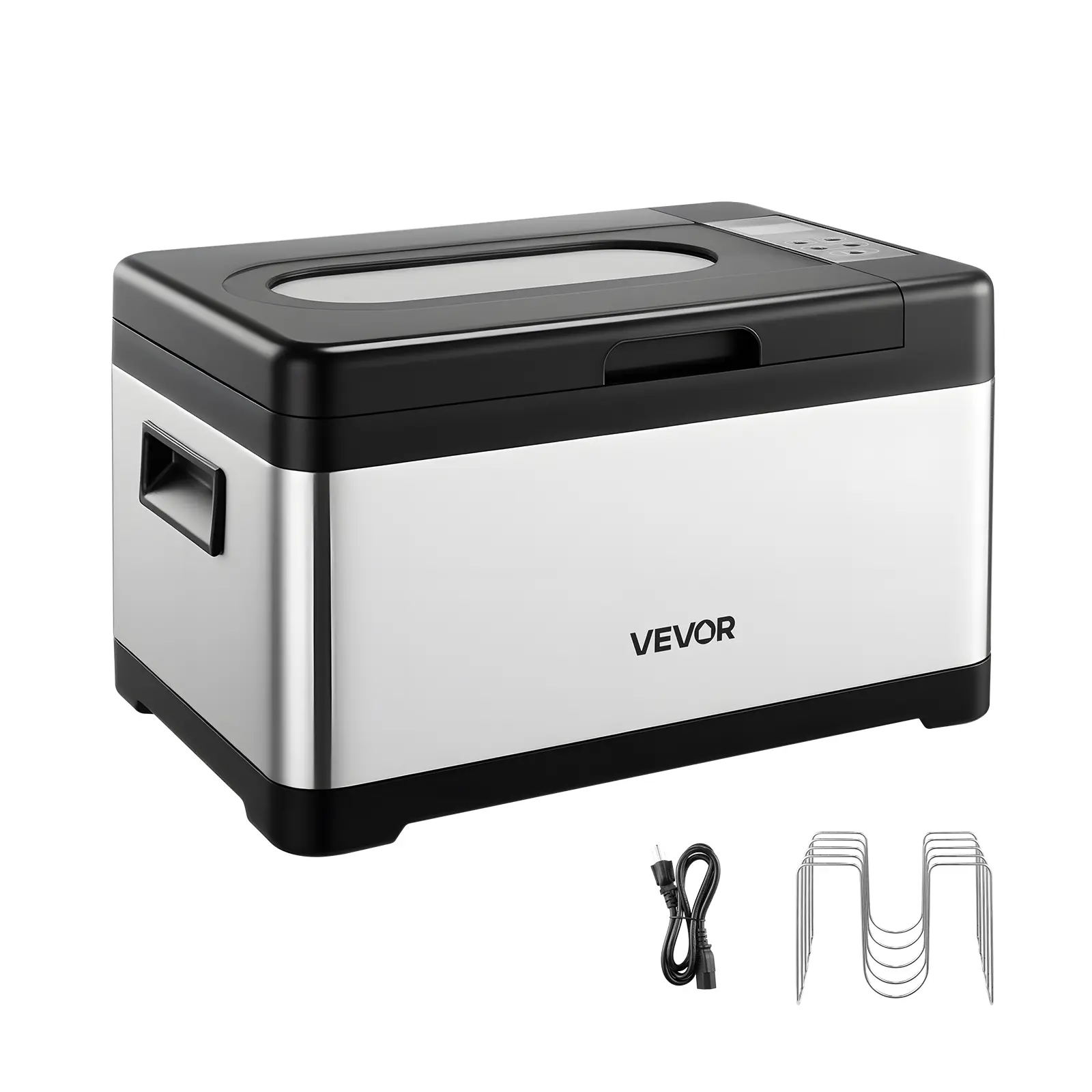 VEVOR Sous Vide Cooker, 800W Sous-Vide Machine, Suveed Cooking Machine with LED Digital Display, Glass Lid, Precise Temperature & Timer Control, for Family & Friends, All-in-One Sous Vide Pot