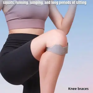 Pair of Thin Patellar Bands, Yoga Knee Support Straps, Knee Circle Rope Elastic, Knee Protector for Running, Shock Absorption, Sports Safety
