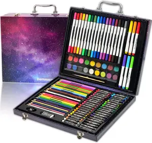 132-Piece Art Set, Deluxe Professional Color Set, Creating Gift Box, Art Set Crafts Drawing Painting Christmas Kit for Kids and Adult, Girls Boys