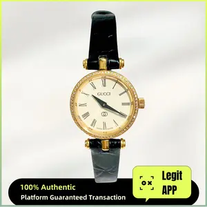 Gucci Vintage Quartz Gold Plated 21.5mm Cream Dial Diamond 21122855