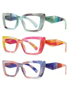 COJWIS 3 Pack Reading Glasses Blue Light Blocking for Women with Spring Hinge Fashion Pattern Print Eyeglasses and Anti-Glare Computer Readers