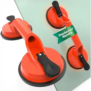 2 Pack Plastic Glass Suction Cups, Lightweight Vacuum Lifter |  Suction Cup Lifter Tool for Moving Glass, Window, Tile, Granite, Mirror, Dent Puller | Laminate Floor Gap Fixer