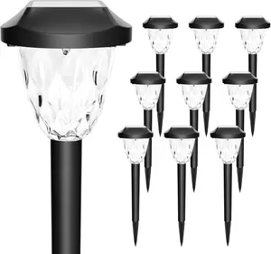 10 Pack Solar Lights Outdoor, Solar Pathway Lights with  ,  Auto On/Off Solar  Light for Outside Yard Garden Walkway Driveway Lawn Pathway