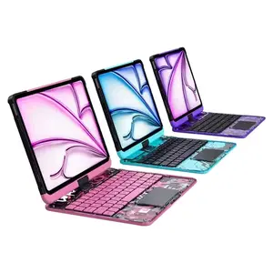 360° Degree Rotating Keyboard & Mouse Tablet Case For  ipad pro 11 13 10 7 8 9  10.2 10.9 11 12.9 13 inch
