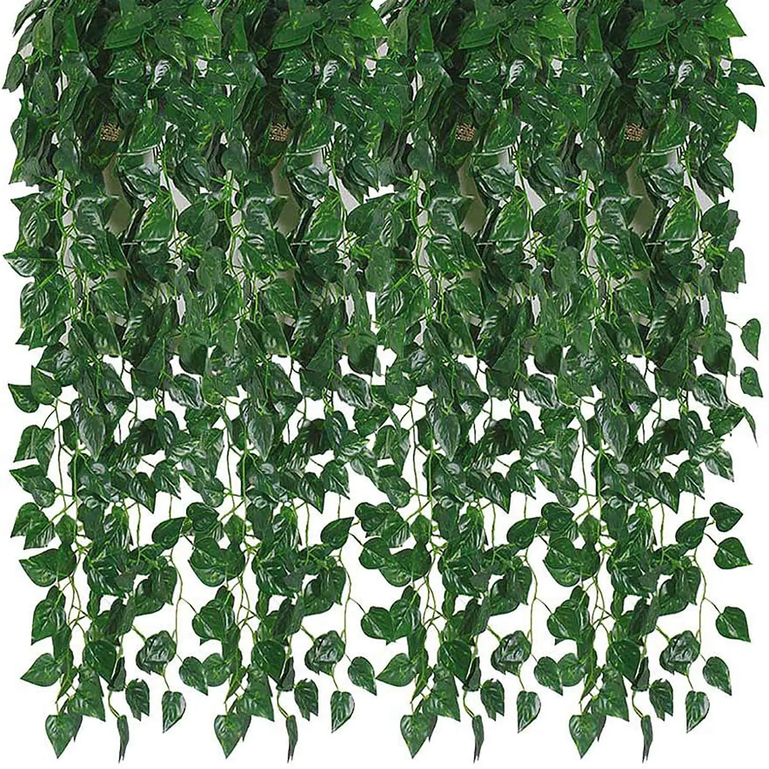 176 Ft 24 Strands Artificial Ivy Garland Leaves Vines Plants Greenery Hanging For Wedding Canvas Background Arch Wall Jungle Table Party Office Decoration (scindapsus)