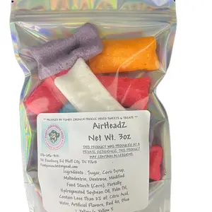 Air Headz Freeze Dried Snack - 3oz Net Weight with Fruity Flavors - Includes Pinky Crunch Freeze Dried Sweets & Tootsies - Candy, Chewy, Bonbon fruit flavor