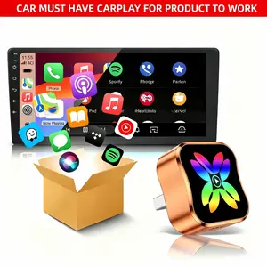 Wireless CarPlay adapter, 2026 upgraded plug-and-play wireless CarPlay dongle, compatible with iPhone, zero-latency WiFi, suitable for cars with factory wired CarPlay, supports iOS 10 and above, a must-have driving gift for your boyfriend