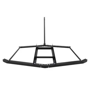 Heavy Duty Lawn Leveling Rake and Drag Harrow, 48-72 Inch Adjustable Width with 4FT Reinforced Chain, Tow-Behind Grader Compatible with ATV UTV Tractor Mower for Gravel Soil Yard Lawn Landscaping
