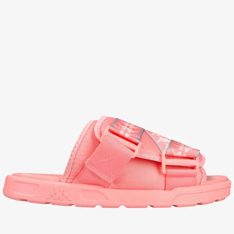 Men's 222 Banda Mitel B Slides Sandals - Open Toe, Flat Heel, Pink, White, Light Grey Casual Shoes, Pink Slide Men's Sandals
