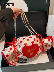 This adorable candy-shaped shoulder/crossbody bag is a unique and creative design, perfect for girls, women, college students, young professionals, and office workers. It's also a great accessory for any outfit, Crossbody With Chain