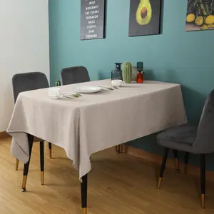 Linen Textured Table Cloths Rectangle Premium Solid Tablecloth Spill-Proof Waterproof Table Cover for Dining Buffet Feature Extra Soft and Thick Fabric Wrinkle Free