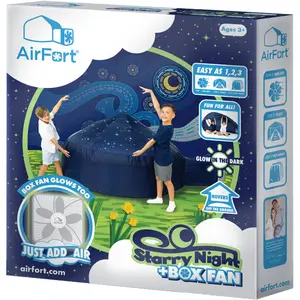 Starry Night AirFort + Glow In The Dark Box Fan Combo