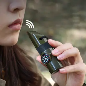 Multifunctional Compass 7in 1 for Outdoor Camping, Hiking, Navigation, and Survival Gear Travel Accessories