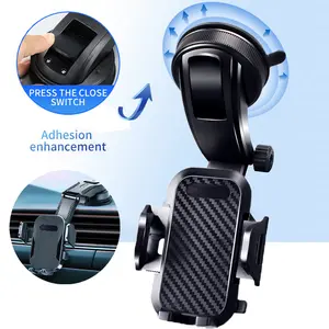 Summervibes Phone Holder, Dashboard Mirror Suction Cup Phone Mount for Vehicle with Long Adjustable Arm ,Car Accessories Compatible with iPhone 17 16 15 14 13 12 11 Xs XR, Samsung S23 Ultra S22 S21 S20/S10+ S9+ Note 9