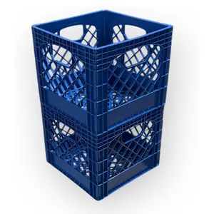 Juggernaut Storage 2/3-Pack Crate for Office Storage & Classroom Organization, Blue Containers Kitchen