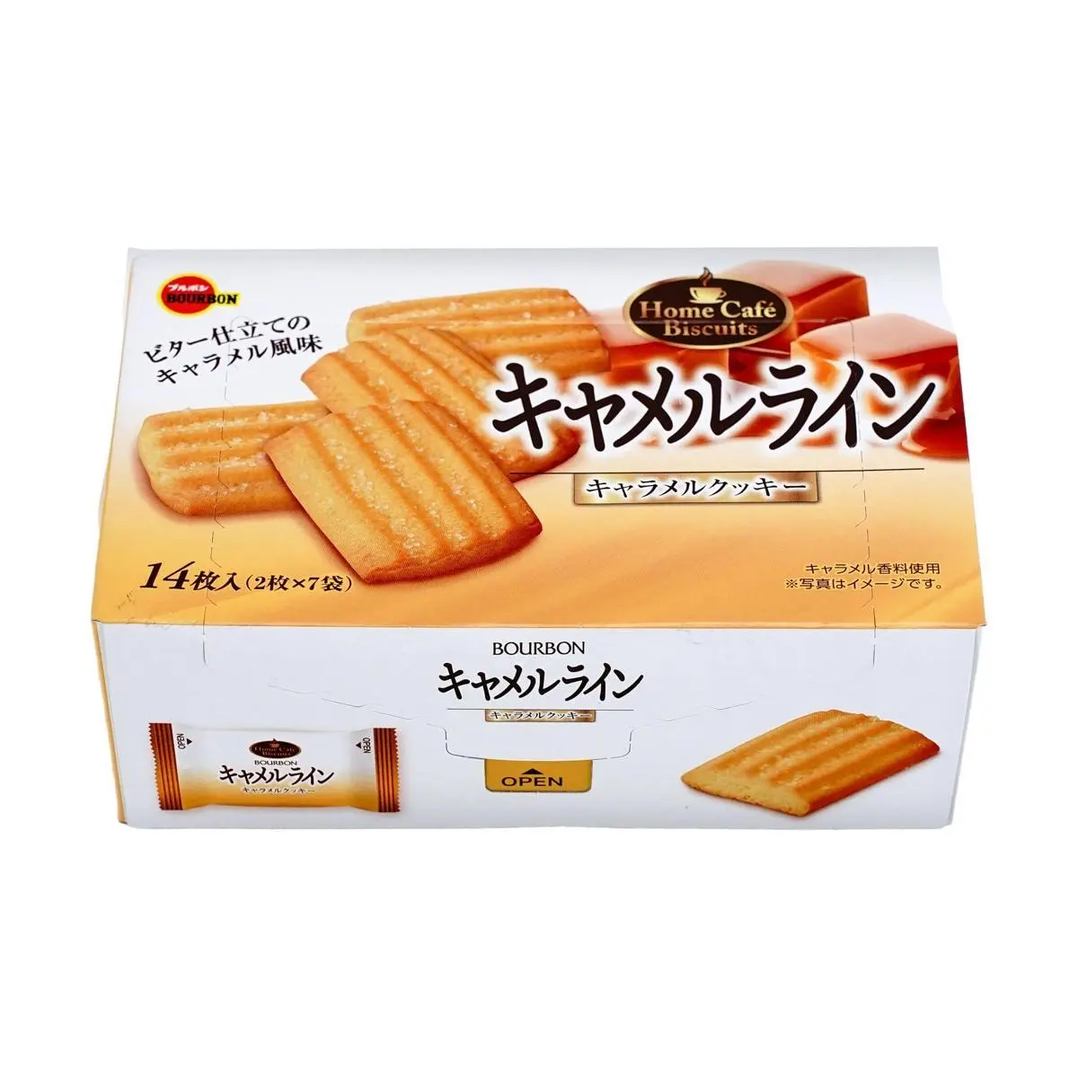 BOURBON Caramel Cookie 14pcs 100g - Japanese Sweet Snack, Crispy Biscuit Treat BOURBON Caramel Cookie 14pcs 100g - Japanese Sweet Snack, Crispy Biscuit Treat