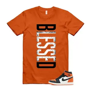 1 High OG Shattered Backboard Graphic T-shirt, VERTBLS Tee Shirt Match 1 Shattered Backboard Orange Black White Sneaker, Timeless