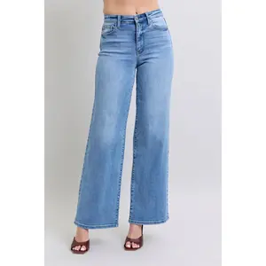 Judy Blue Full Size Wide Leg Jeans with Pockets