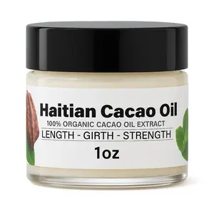 Haitian Cacao Oil, 100% Organic Extract, loz, for Length-Girth-Strength, Moisturizing and Hair Care
