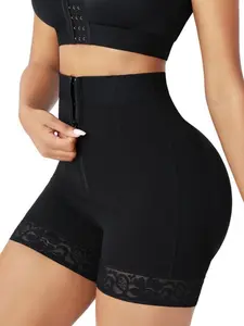1 Count Women's High Waist Shapewear Shorts, Colombian Shapewear, Fajas, Fajas Colombianas, Hip Lifting Shaping, Lace Double Compression Briefs, Firm Waist & Butt Lifting Body Shaper Panty, Zipper Closure Bottoms, Ideal for Daily Wear & Parties
