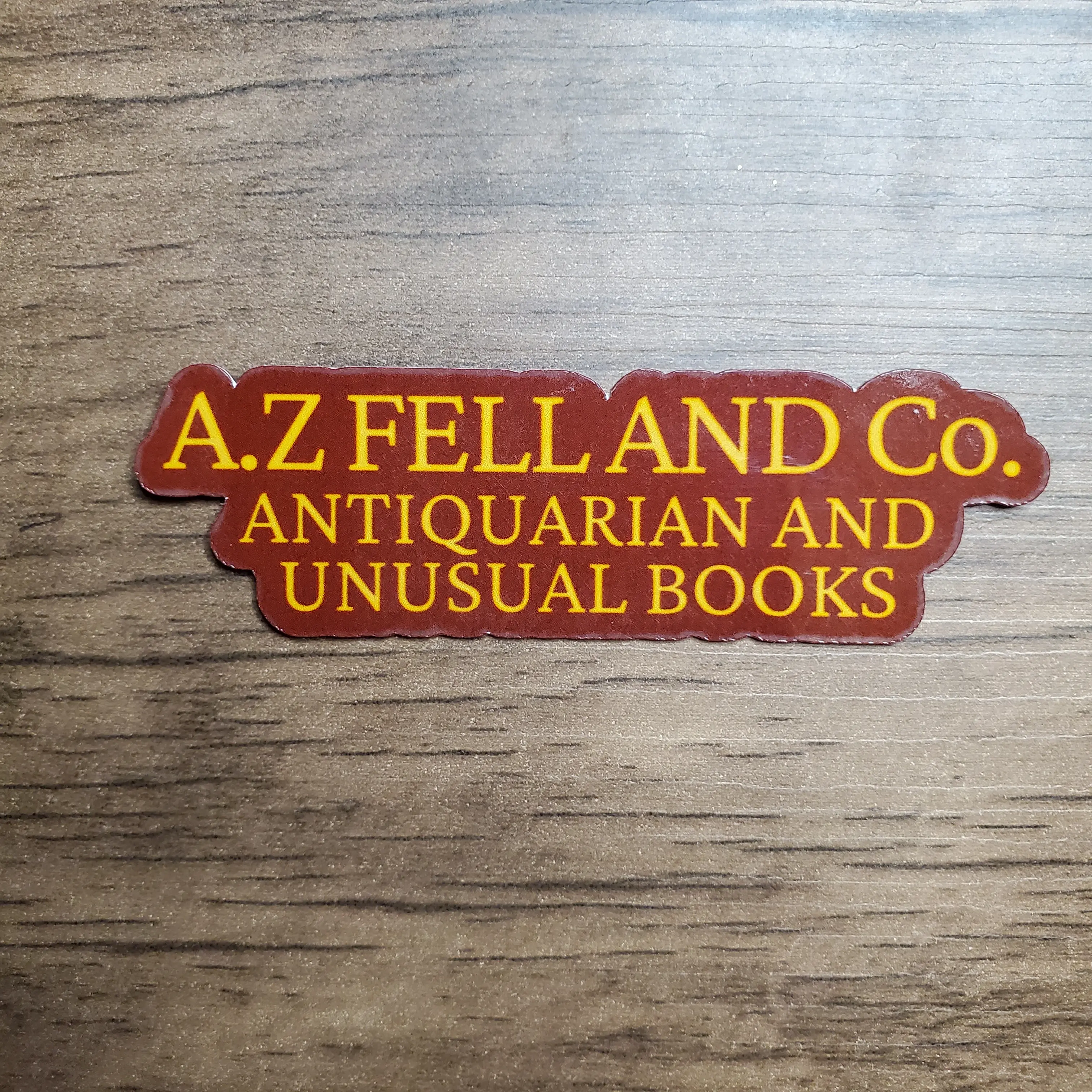 A.Z Fell and Co Antiquarian and Unusual Books Sticker | Good Omens, Aziraphale, Crowley, Bookish, Booktok, Fandom
