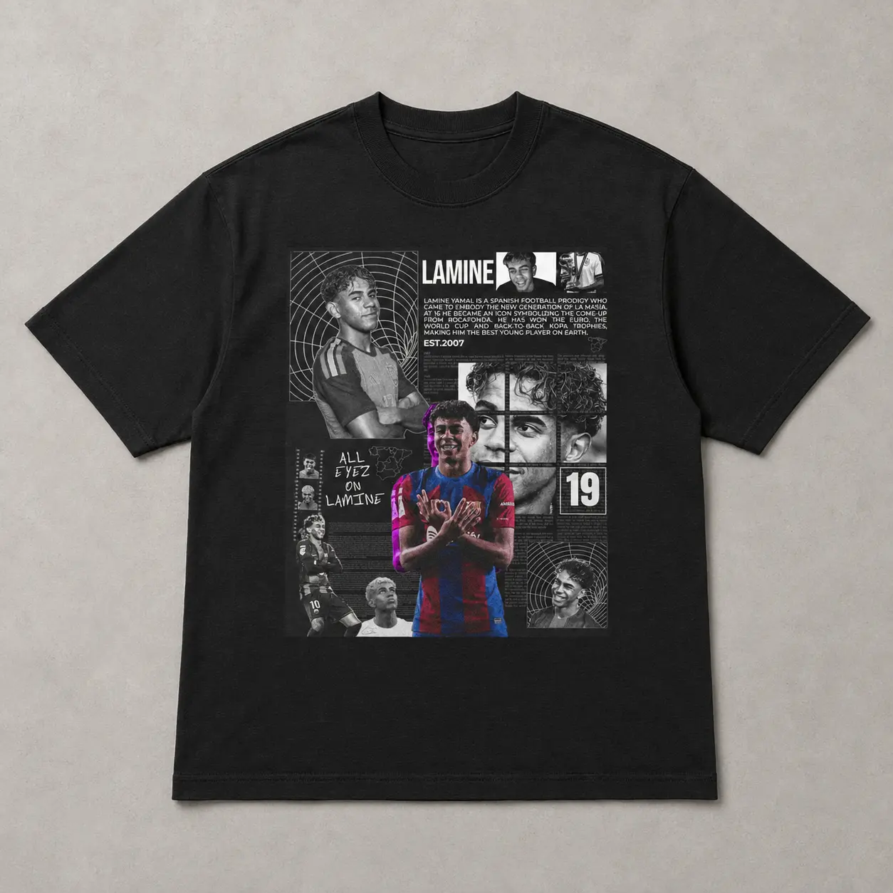 Soccer Player Collage T-shirt | Number 19 Photo Montage