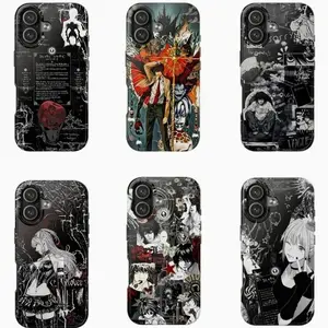 Death Note Anime Light Yagami Misa Amane Manga Art Phone Case, Dark Goth Otaku Aesthetic, Compatible with iPhone X, 11, 12, 13, 14, 15, 16, 17 & more