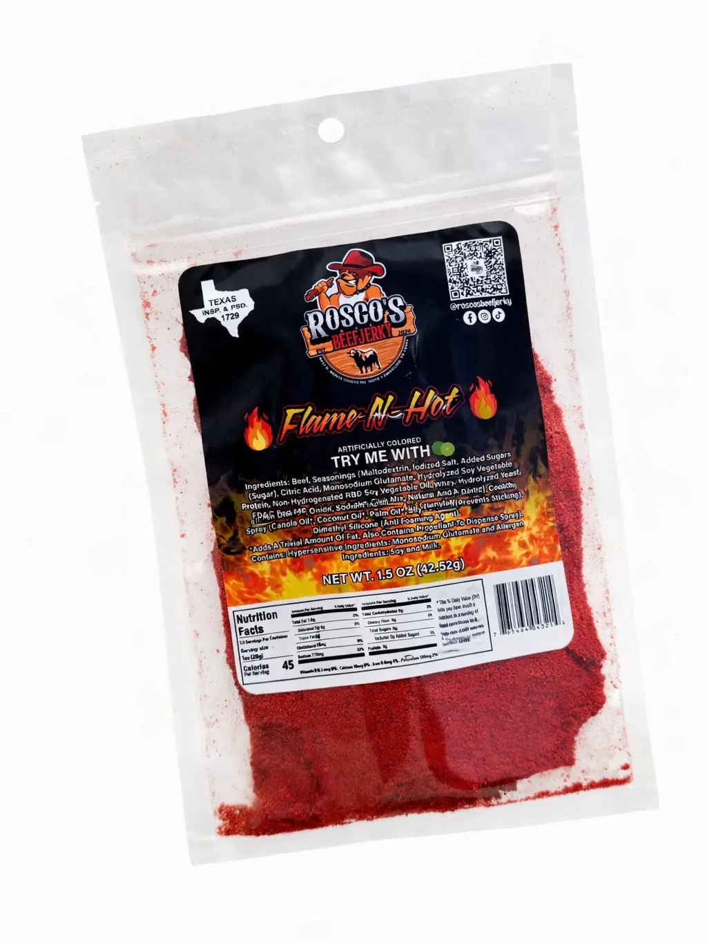 Rosco's FLAME-N-HOT Beef Jerky Rosco's FLAME-N-HOT Beef Jerky