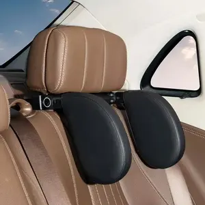 Ergonomic Car Headrest with Memory Foam Neck Support, Adjustable PVC Cushion for Head, Shoulder & Neck Comfort, One-click Installation, Fit for Most Vehicles