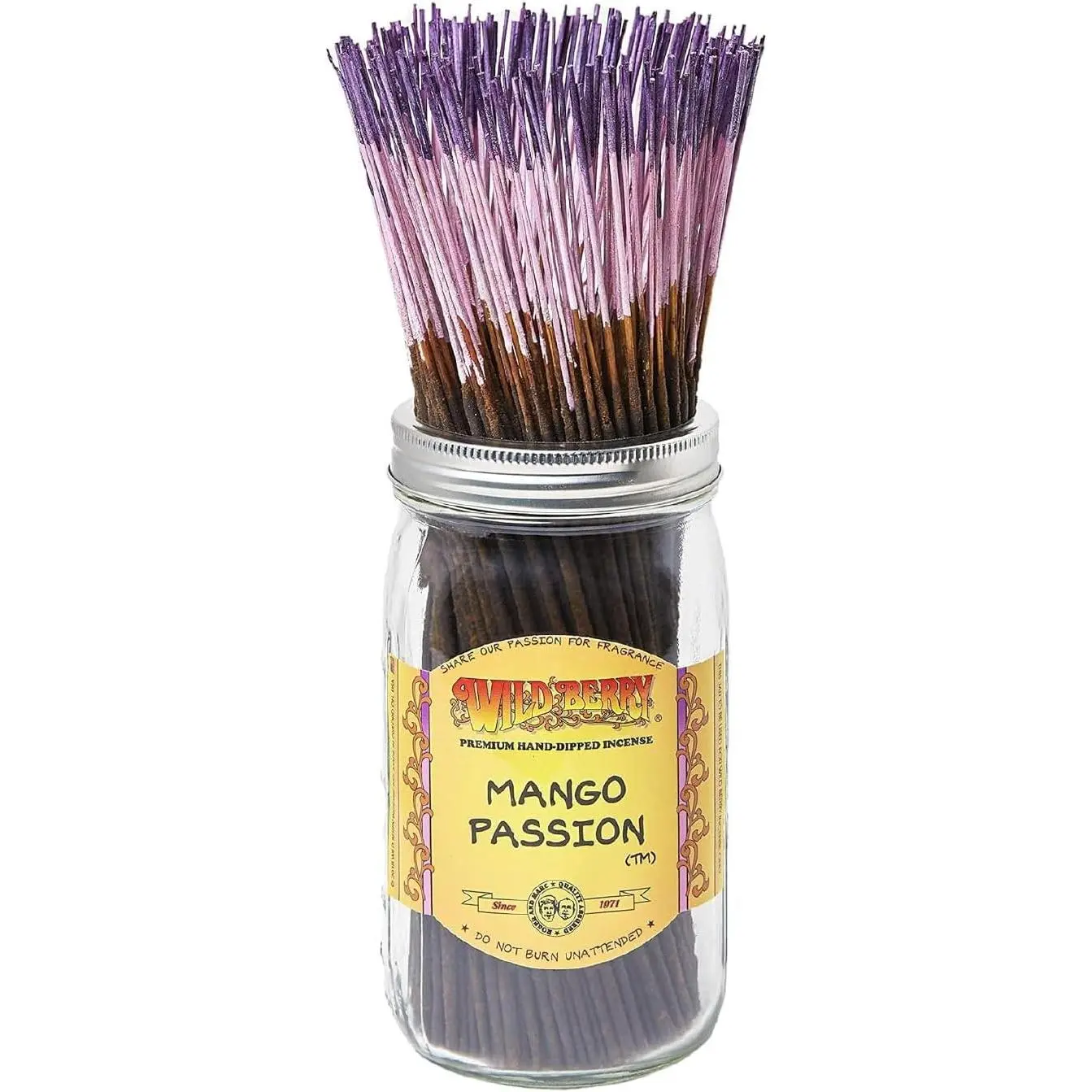Incense Sticks - Mango Passion - Exotic Fruit Scent with Mandarin and Peach - Hand Dipped in The USA (100 Count)