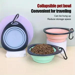 Portable folding bowl for pets, pet tableware, travel portable folding bowl, outdoor companion bowl for dog food and cat food, suitable for both dogs and cats