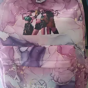 New KPOP Demon Hunter Girl Group Film Printed Backpack Elementary School School Style School Bag Travel Backpack Three-piece Set