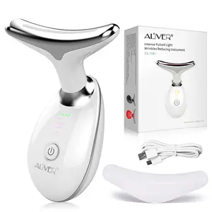 Aliver Strong Pulse Light Neck Beauty Instrument, Facial Massager Lifting Firming Skin, Anti-Sagging Drooping Skin Care Device
