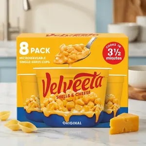 Velveeta Shells and Cheese Mac and Cheese, 8 Cups, for Easy Snacks or Dinner Sides, Original Flavor, 2.39 oz