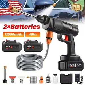 Portable Electric Pressure Washer, Cordless Cleaner with 2 Rechargeable Batteries