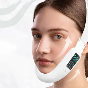 Portable Electric V Face Lifting Machine, 8 Modes & 15-level Adjustment Face Slimming Machine, Facial Beauty Instrument for Women, Face Jawline Shaper