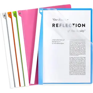 5PCS Clear Report Covers with Swing Clip Professional Clear Front Presentation Folders Resume Folder 30 Sheets Capacity A4 Size File Document Organizer No Punch Needed