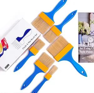 Chalk & Wax Paint Brush for Furniture - 6PCS Set Paint Brushes for Painting and Refinishing (1,1.5,2,2.5,3,4in …