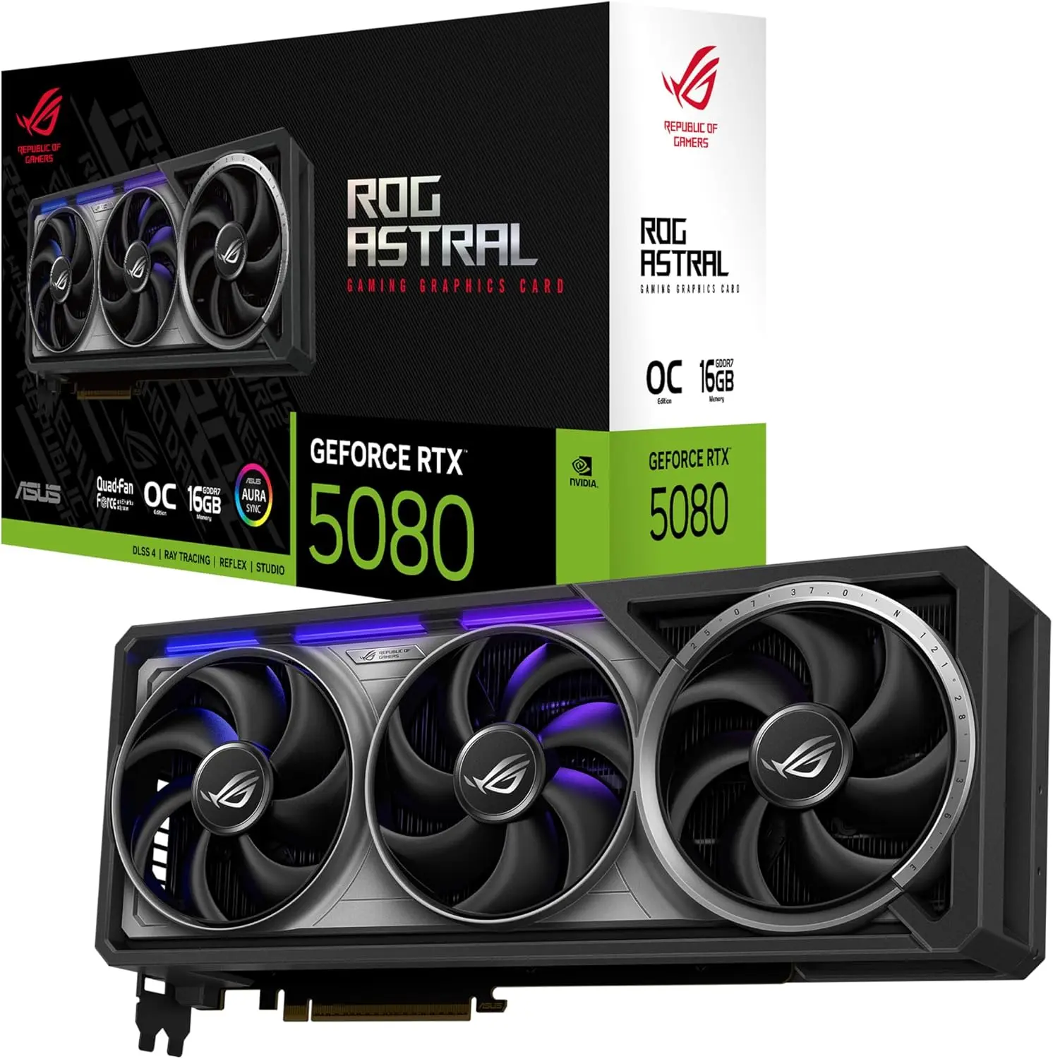 ASUS ROG Astral GeForce RTX 5080 16GB GDDR7 OC Edition Gaming Graphics Card