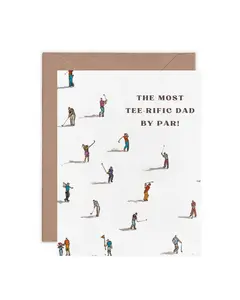 Tee-Rific Dad Fathers Day Greeting Card Golf Themed